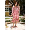 image:imageRVivimos Womens Long Sleeve Casual Boho Floral Midi DressesLightpink2