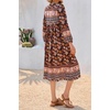 image:imageRVivimos Womens Long Sleeve Casual Boho Floral Midi DressesMultiblack