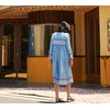 image:imageRVivimos Womens Long Sleeve Floral V Neck Bohemian Midi DressHaze Blue
