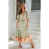 image:imageRVivimos Womens Summer V Neck Floral Print Boho Midi DressAquafloral