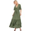 image:imageRVivimos Womens Summer V Neck Floral Print Boho Midi DressArmygreen