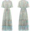 image:imageRVivimos Womens Summer V Neck Floral Print Boho Midi DressSkybluefloral