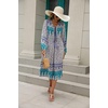 image:imageRVivimos Womens Long Sleeve Floral V Neck Bohemian Midi DressWhitepurple