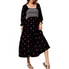 image:imageRVivimos Womens Cotton Floral Embroidered Boho Midi Dress with PocketsBlack