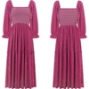 image:imageRVivimos Womens Cotton Floral Embroidered Boho Midi Dress with PocketsFuchsia