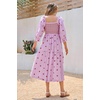 image:imageRVivimos Womens Cotton Floral Embroidered Boho Midi Dress with PocketsLightpurple