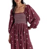 image:imageRVivimos Womens Cotton Floral Embroidered Boho Midi Dress with PocketsWine Red