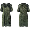 image:imageRVivimos Womens Crushed Velvet Short Sleeve Mini DressArmy Green
