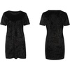 image:imageRVivimos Womens Crushed Velvet Short Sleeve Mini DressBlack