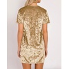 image:imageRVivimos Womens Crushed Velvet Short Sleeve Mini DressGold