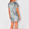 image:imageRVivimos Womens Crushed Velvet Short Sleeve Mini DressGrey