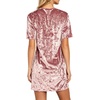 image:imageRVivimos Womens Crushed Velvet Short Sleeve Mini DressPink