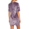 image:imageRVivimos Womens Crushed Velvet Short Sleeve Mini DressPurple