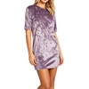 image:imageRVivimos Womens Crushed Velvet Short Sleeve Mini DressPurple