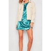 image:imageRVivimos Womens Crushed Velvet Short Sleeve Mini DressTurquoise