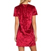 image:imageRVivimos Womens Crushed Velvet Short Sleeve Mini DressWine Red