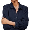 image:imageRVivimos Womens Fall Cotton Corduroy Button Up Midi DressNavy Blue