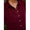 image:imageRVivimos Womens Fall Cotton Corduroy Button Up Midi DressWine Red