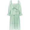 image:imageRVivimos Womens Puff Sleeve Bow OffShoulder Midi DressLightgreen