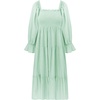 image:imageRVivimos Womens Puff Sleeve Bow OffShoulder Midi DressLightgreen