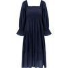image:imageRVivimos Womens Puff Sleeve Bow OffShoulder Midi DressNavyblue
