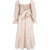 image:imageRVivimos Womens Puff Sleeve Bow OffShoulder Midi DressPlaidkhaki