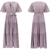 image:imageRVivimos Womens Summer Casual Ruffle ALine Midi DressLavendershortsleeve