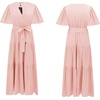 image:imageRVivimos Womens Summer Casual Ruffle ALine Midi DressLightpinkshortsleeve