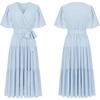 image:imageRVivimos Womens Summer Casual Ruffle ALine Midi DressSkyblueshortsleeve