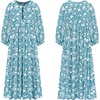 image:imageRVivimos Womens Summer Casual Tie V Neck Floral Midi DressLightblue