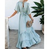 image:imageRVivimos Womens Summer Flowy Tie Back Boho Casual Maxi DressBlue