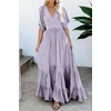 image:imageRVivimos Womens Summer Flowy Tie Back Boho Casual Maxi DressLavender