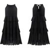 image:imageRVivimos Womens Summer Halter Ruffle Layered Mini DressBlack