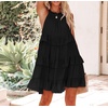 image:imageRVivimos Womens Summer Halter Ruffle Layered Mini DressBlack