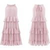 image:imageRVivimos Womens Summer Halter Ruffle Layered Mini DressPink