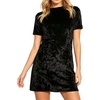 image:imageRVivimos Womens Crushed Velvet Short Sleeve Mini DressBlack