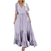 image:imageRVivimos Womens Summer Flowy Tie Back Boho Casual Maxi DressLavender