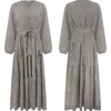 image:imageRVivimos Womens Fall Casual V Neck ALine Flowy Midi DressBrown2