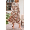 image:imageRVivimos Womens Fall Casual V Neck ALine Flowy Midi DressMultiyellow