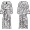 image:imageRVivimos Womens Fall Casual V Neck ALine Flowy Midi DressWhite