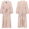 image:imageRVivimos Womens Fall Casual V Neck ALine Flowy Midi DressWhitebrown
