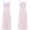 image:imageRVivimos Womens Floral Embroidered Spaghetti Strap DressLight Pink