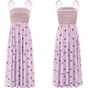 image:imageRVivimos Womens Floral Embroidered Spaghetti Strap DressLight Purple