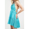 image:imageRVivimos Womens Summer Halter Deep V Neck Mini Short DressAqua Blue