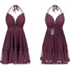 image:imageRVivimos Womens Summer Halter Deep V Neck Mini Short DressDeepplum