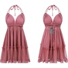 image:imageRVivimos Womens Summer Halter Deep V Neck Mini Short DressDustyrose