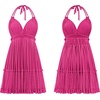 image:imageRVivimos Womens Summer Halter Deep V Neck Mini Short DressFuchsia