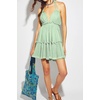 image:imageRVivimos Womens Summer Halter Deep V Neck Mini Short DressSage Green