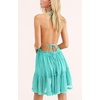 image:imageRVivimos Womens Summer Halter Deep V Neck Mini Short DressTurquoise