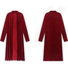 image:imageRVivimos Fall Jackets for Women Velvet Open Front CardiganBurgundy